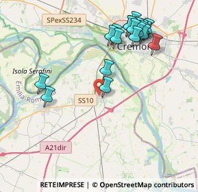 Mappa Via Stradello Peloso, 29010 Castelvetro Piacentino PC, Italia (4.502)