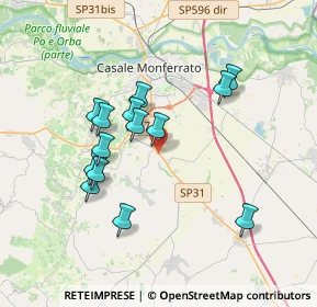 Mappa Strada Alessandria, 15020 Casale Monferrato AL, Italia (3.26857)