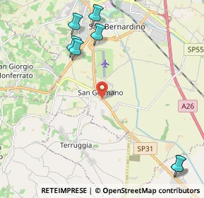 Mappa Strada Alessandria, 15020 Casale Monferrato AL, Italia (3.24455)