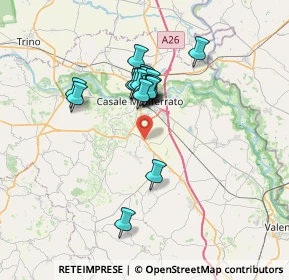 Mappa Strada Alessandria, 15020 Casale Monferrato AL, Italia (5.2945)