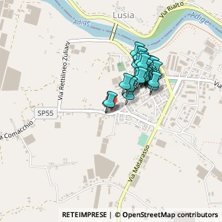 Mappa Via Comacchio, 45020 Lusia RO, Italia (0.36071)