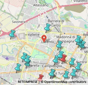 Mappa Via Giovanni Tommaso Terraneo, 10151 Torino TO, Italia (2.916)