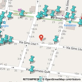 Mappa Via Gino Lisa, 10147 Torino TO, Italia (0.09615)