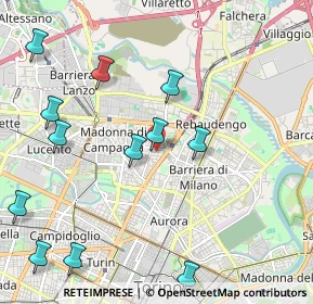 Mappa Via Gino Lisa, 10147 Torino TO, Italia (2.50583)