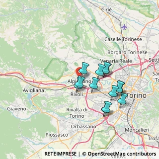 Mappa Fiume Riparia, 10091 Alpignano TO, Italia (6.23615)