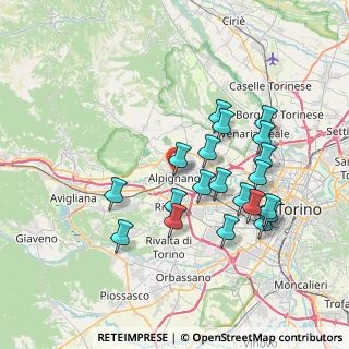 Mappa Fiume Riparia, 10091 Alpignano TO, Italia (7.0725)