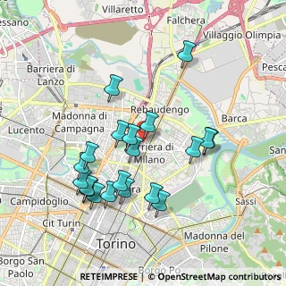 Mappa Via Lauro Rossi, 10155 Torino TO, Italia (1.8335)