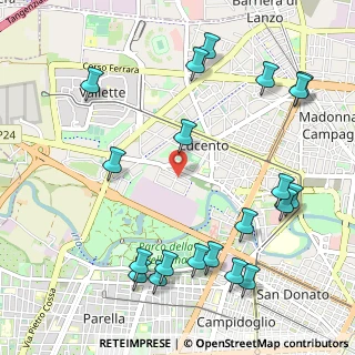 Mappa Via Pellegrino Tibaldi, 10151 Torino TO, Italia (1.317)