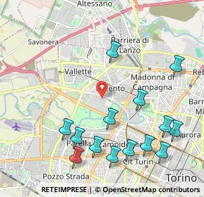 Mappa Via Pellegrino Tibaldi, 10151 Torino TO, Italia (2.42357)