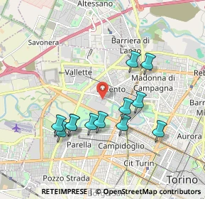 Mappa Via Pellegrino Tibaldi, 10151 Torino TO, Italia (1.76583)