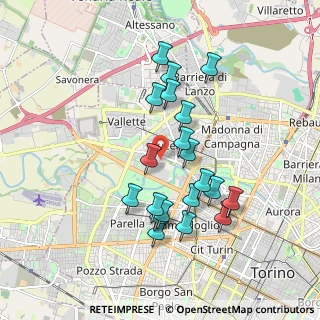 Mappa Via Pellegrino Tibaldi, 10151 Torino TO, Italia (1.6895)