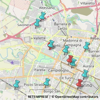 Mappa Via Pellegrino Tibaldi, 10151 Torino TO, Italia (2.68727)