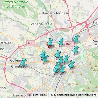 Mappa Via Pellegrino Tibaldi, 10151 Torino TO, Italia (3.66357)