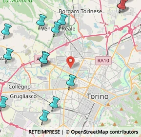 Mappa Via Pellegrino Tibaldi, 10151 Torino TO, Italia (6.07143)
