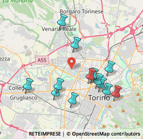 Mappa Via Pellegrino Tibaldi, 10151 Torino TO, Italia (3.85308)