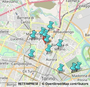 Mappa Via Chiesa della Salute ang, 10147 Torino TO, Italia (1.75167)