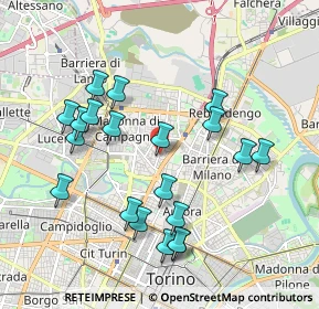 Mappa Via Chiesa della Salute ang, 10147 Torino TO, Italia (1.956)