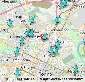 Mappa Via Chiesa della Salute ang, 10147 Torino TO, Italia (2.43063)