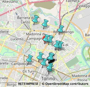Mappa Via Chiesa della Salute ang, 10147 Torino TO, Italia (1.6385)