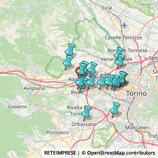 Mappa Via Luigi Mussino, 10091 Alpignano TO, Italia (5.93263)