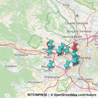 Mappa Via Luigi Mussino, 10091 Alpignano TO, Italia (6.71077)