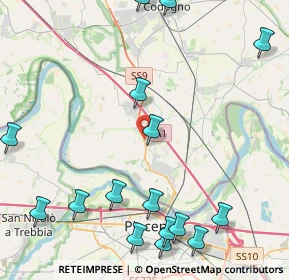 Mappa Strada statale 9 Via Emilia Km 267+702, 26865 San Rocco al Porto LO, Italia (5.88611)