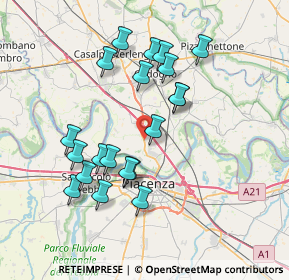 Mappa Strada statale 9 Via Emilia Km 267+702, 26862 Guardamiglio LO, Italia (7.067)