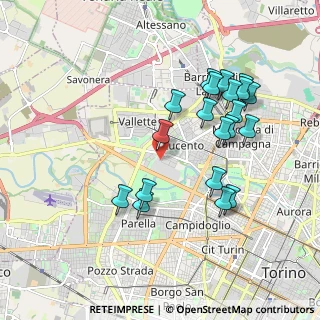 Mappa Via Amedeo di Francesco, 10151 Torino TO, Italia (1.8965)