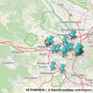 Mappa Via Ex Internati, 10091 Alpignano TO, Italia (8.4255)