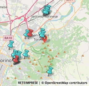 Mappa Via del Rivo, 10099 San Mauro Torinese TO, Italia (4.9765)