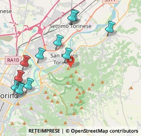 Mappa Via del Rivo, 10099 San Mauro Torinese TO, Italia (4.97083)