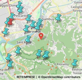 Mappa Via del Rivo, 10099 San Mauro Torinese TO, Italia (2.5835)