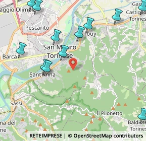 Mappa Via del Rivo, 10099 San Mauro Torinese TO, Italia (2.79769)