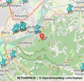 Mappa Via del Rivo, 10099 San Mauro Torinese TO, Italia (3.0725)