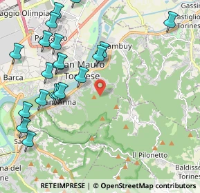 Mappa Via del Rivo, 10099 San Mauro Torinese TO, Italia (2.5105)