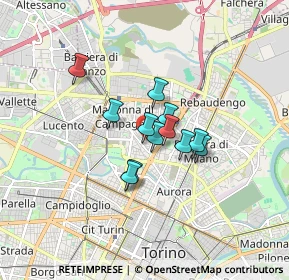 Mappa Via dei Fornelli, 10147 Torino TO, Italia (1.07583)