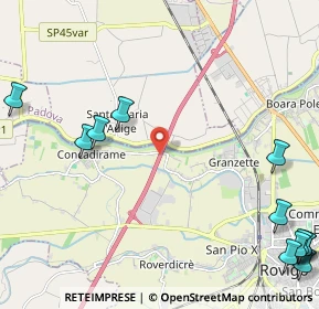Mappa Via Bassa, 45100 Concadirame RO, Italia (3.39833)