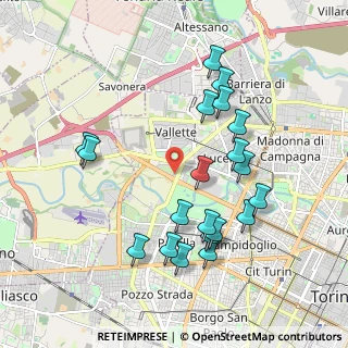 Mappa Via Pietro Cossa, 10151 Torino TO, Italia (1.9815)