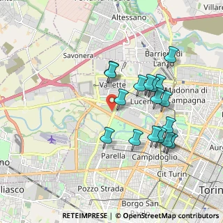 Mappa Via Pietro Cossa, 10151 Torino TO, Italia (1.74882)