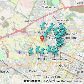 Mappa Via Pietro Cossa, 10151 Torino TO, Italia (1.588)