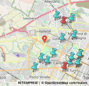 Mappa Via Pietro Cossa, 10151 Torino TO, Italia (2.58125)