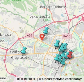 Mappa Via Pietro Cossa, 10151 Torino TO, Italia (4.49143)