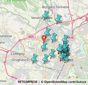 Mappa Via Pietro Cossa, 10151 Torino TO, Italia (3.5885)