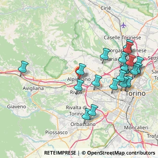 Mappa Via Arno, 10091 Alpignano TO, Italia (9.068)
