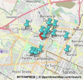 Mappa Via Verolengo, 10100 Torino TO, Italia (1.35286)