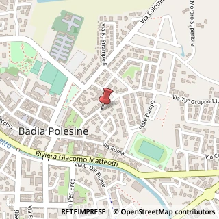 Mappa Via Famiglia Rossi, 100, 45021 Badia Polesine, Rovigo (Veneto)
