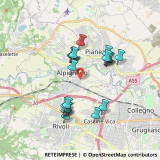 Mappa Via G. Garibaldi, 10091 Alpignano TO, Italia (1.7065)