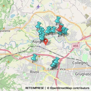 Mappa Via G. Garibaldi, 10091 Alpignano TO, Italia (1.522)