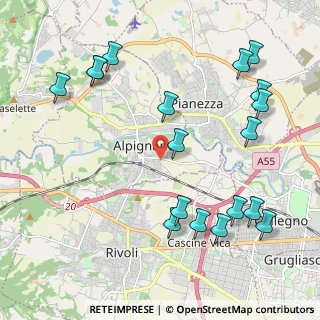 Mappa Via G. Garibaldi, 10091 Alpignano TO, Italia (2.515)