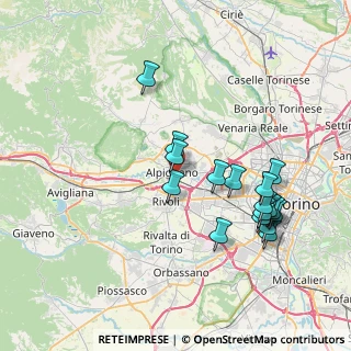Mappa Via G. Garibaldi, 10091 Alpignano TO, Italia (7.76176)